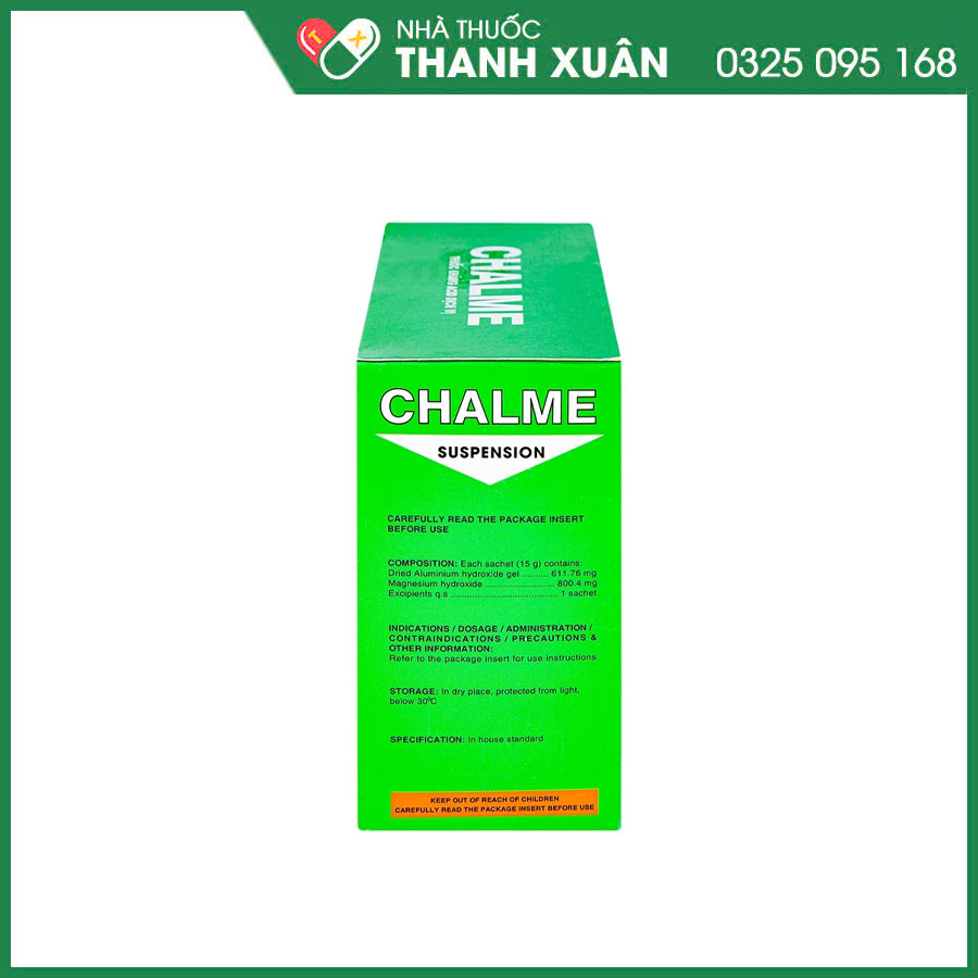 Chalme thuốc điều trị viêm loét dạ dày và làm giảm triệu chứng ợ nóng, khó tiêu, trào ngược dạ dày